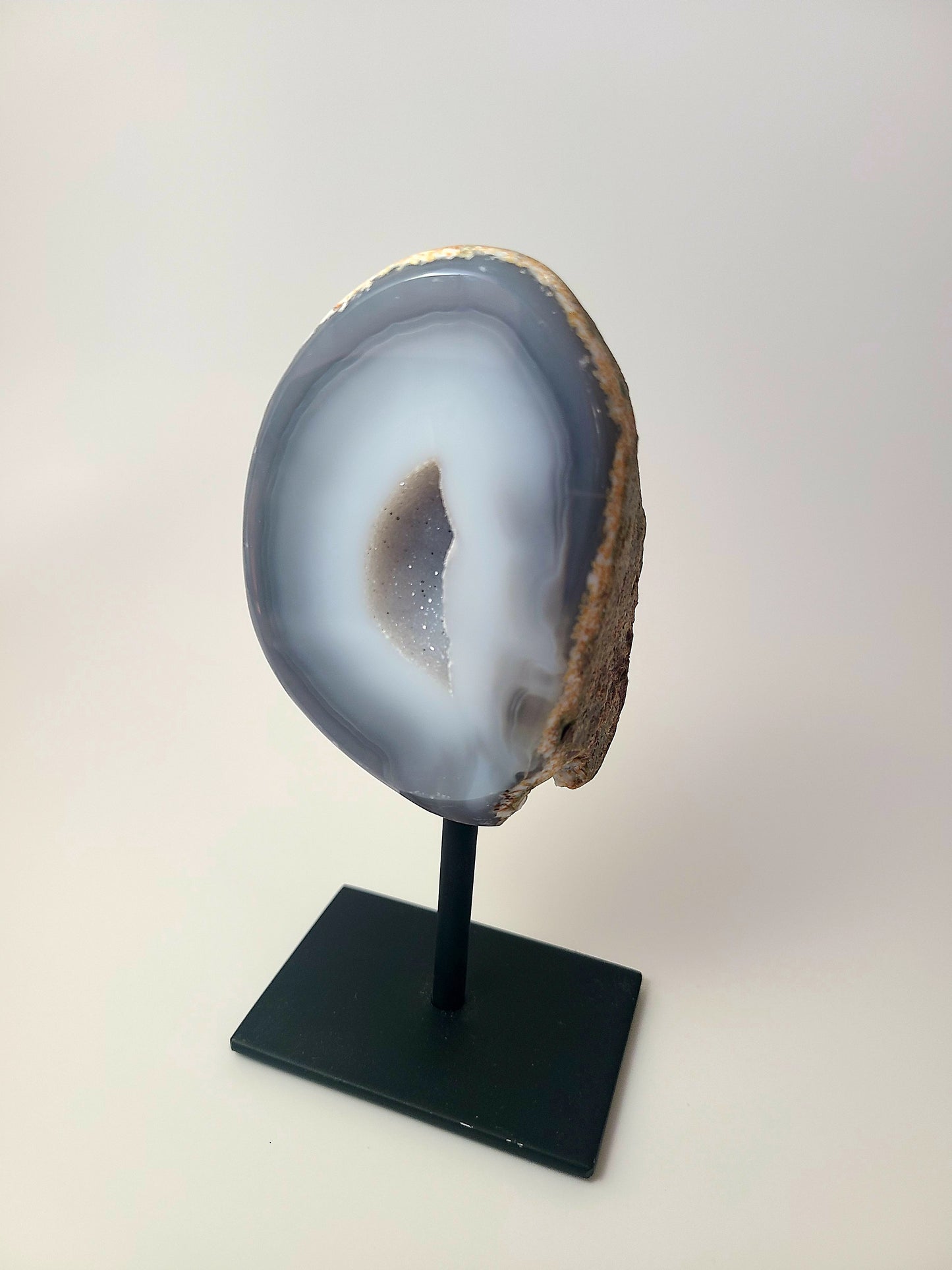 Agate Geode on Stand