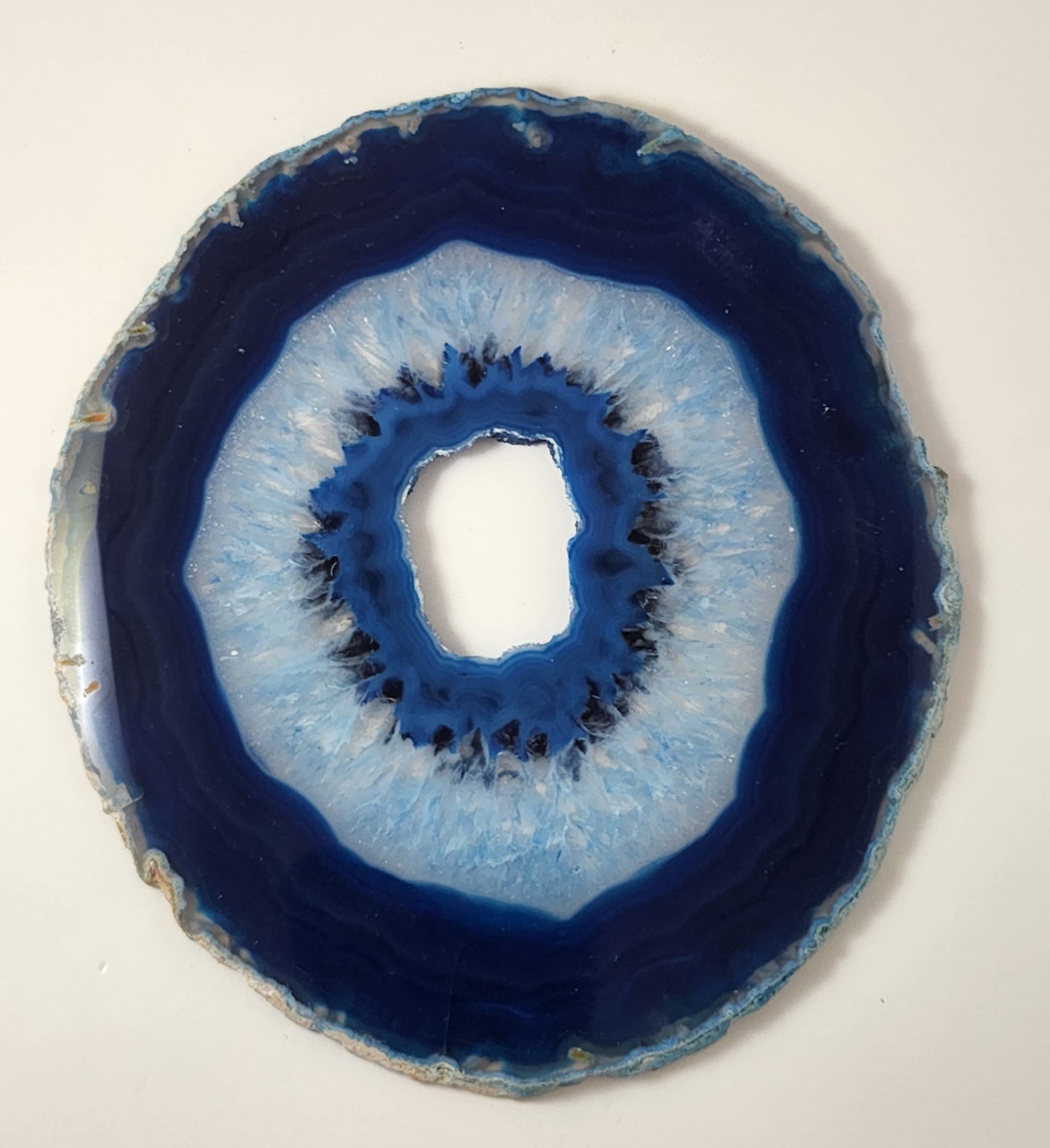 Agate Geode Slices - Blue