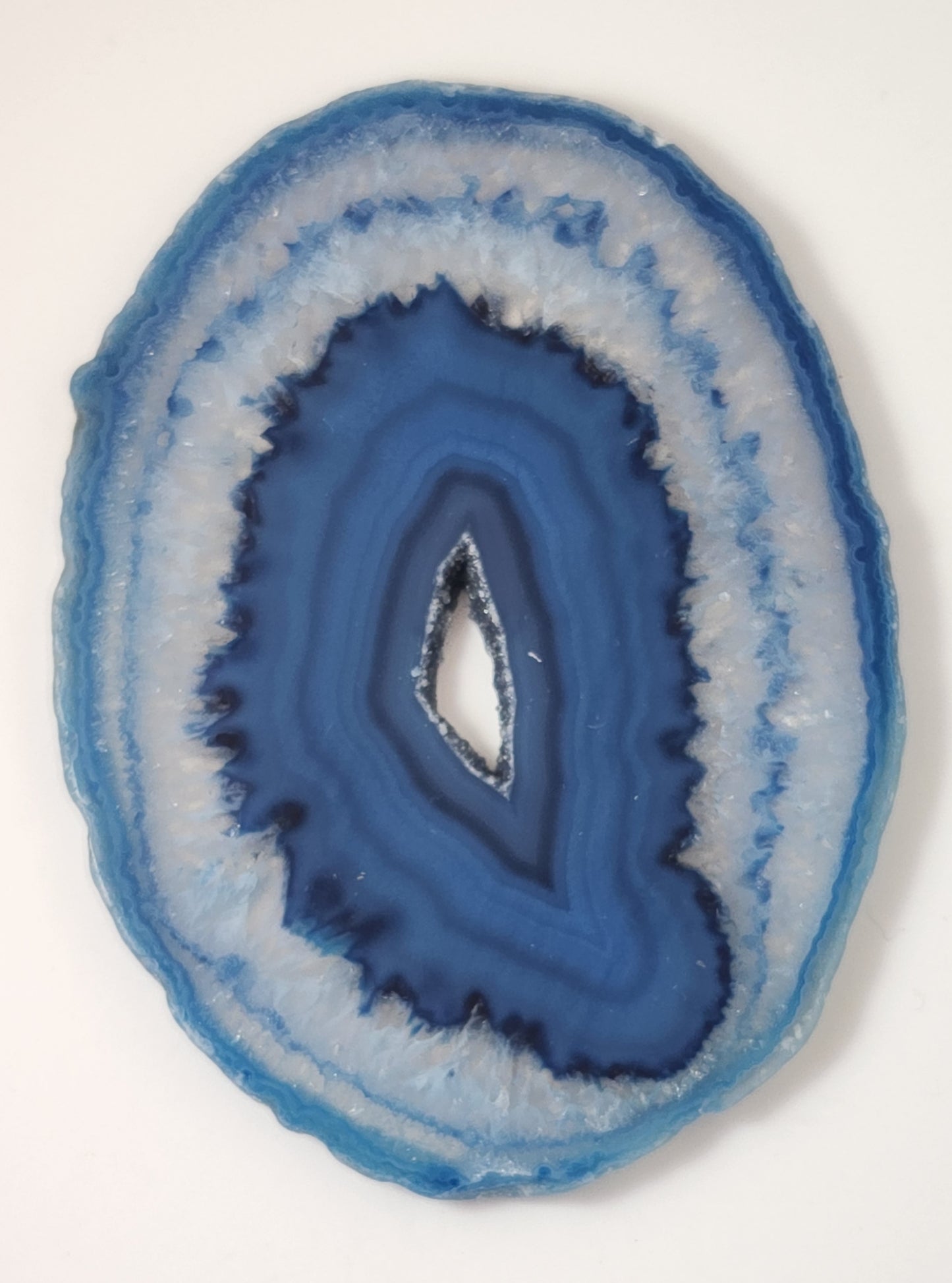 Agate Geode Slices - Blue