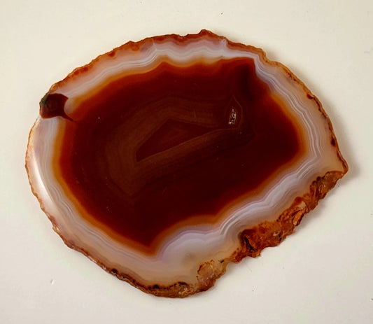 Agate Geode Slices - Dark Orange