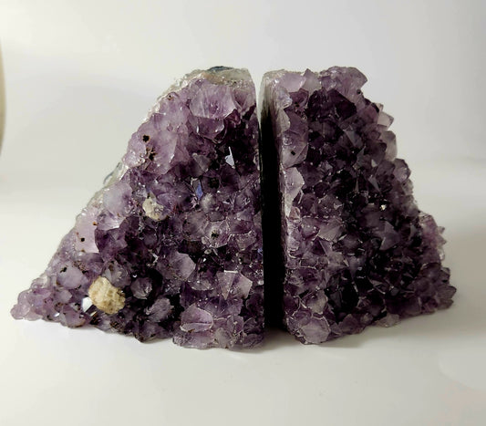 Amethyst Cluster Bookends