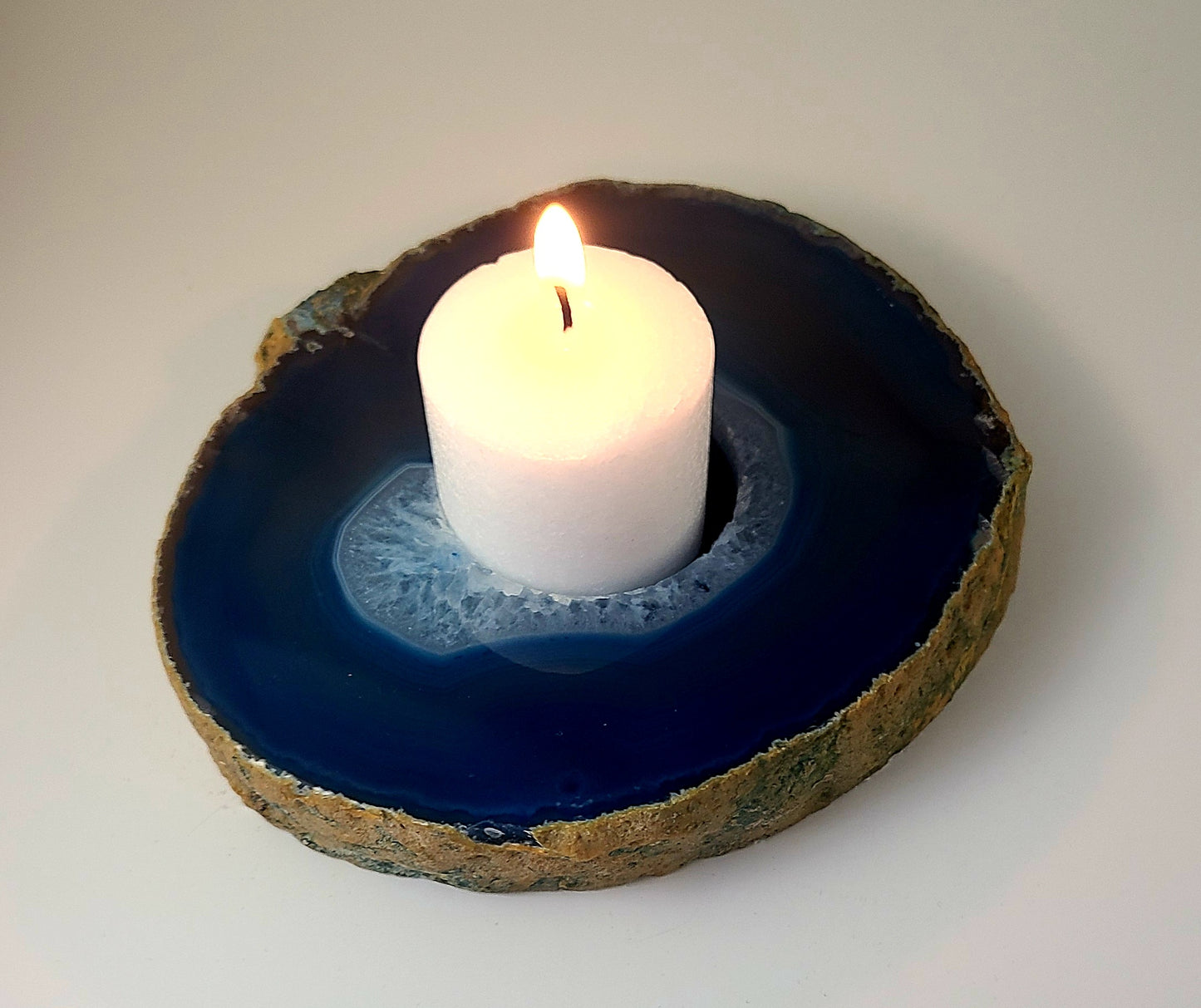 Blue Agate Candleholder