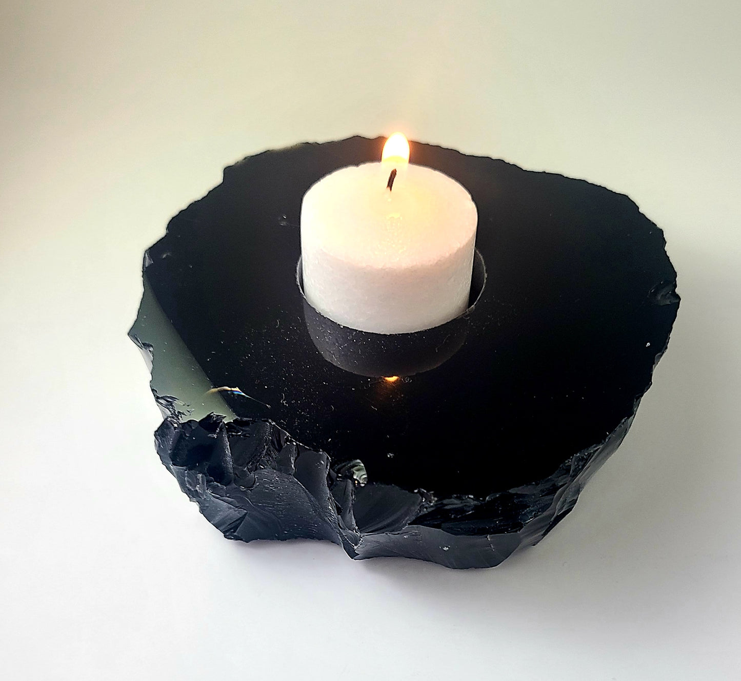 Obsidian Candleholder