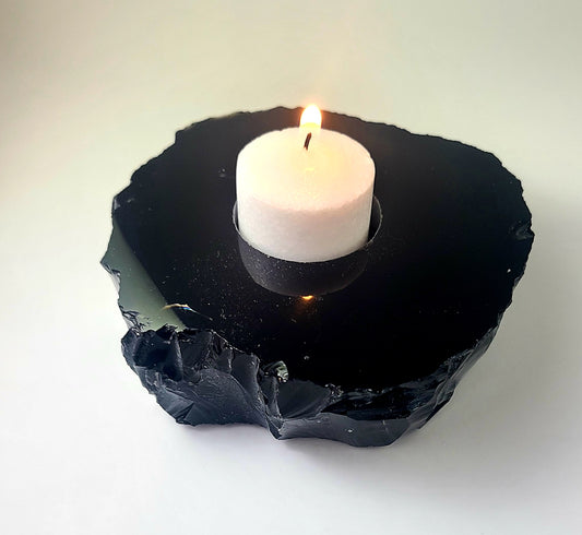 Obsidian Candleholder