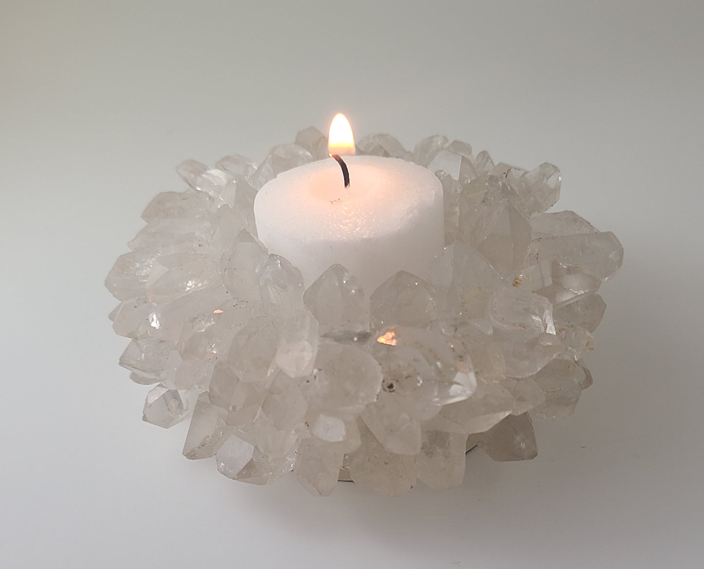 Crystal Quartz Point Candleholder