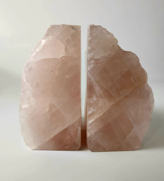 Rose Quartz Bookends